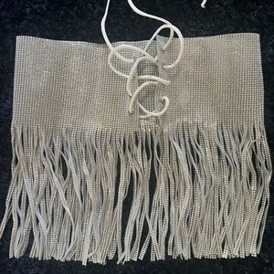 Rhinestone Tassel Skirt